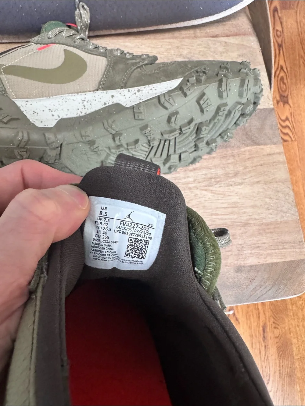 Jordan only worn